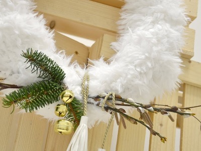 DIY: Kunstpelz Weihnachtskranz