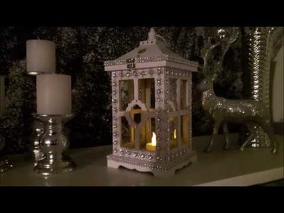 DIY Laterne für Weihnachten einfach zur Glitzerlaterne verschönern