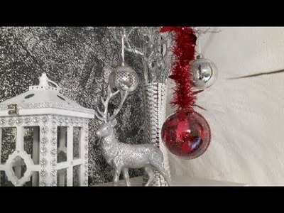 DIY, selbstgemachte rote Weihnachtskugel als Deko für die Festtage