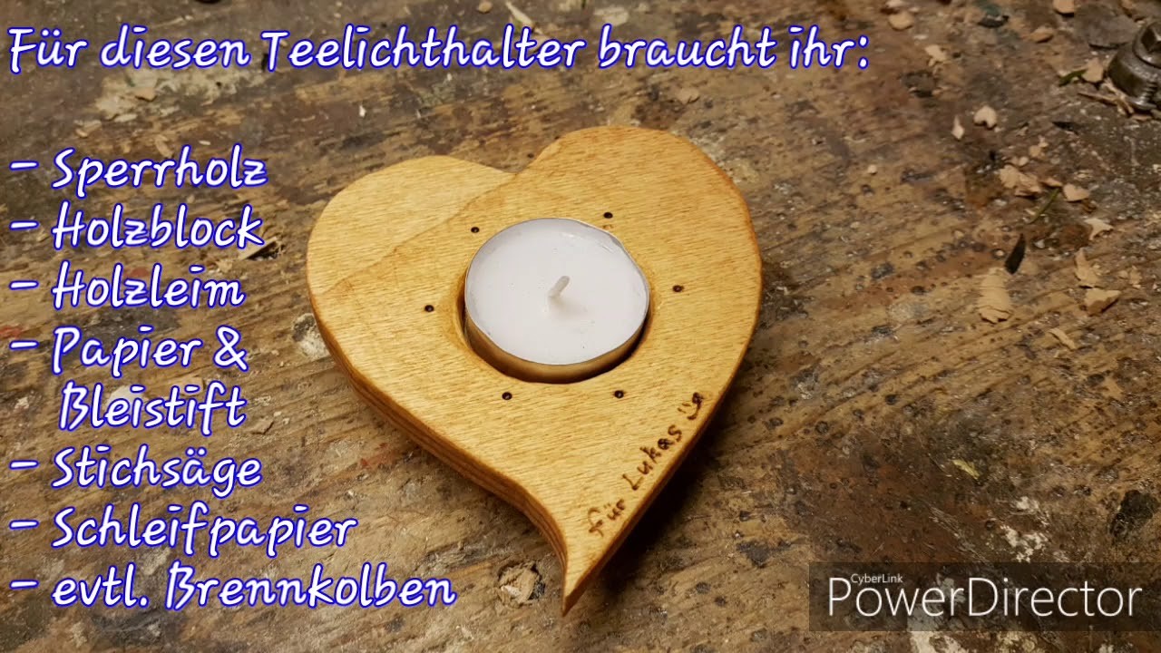 DIY: Teelichthalter Weihnachtsdeko aus Holz bauen