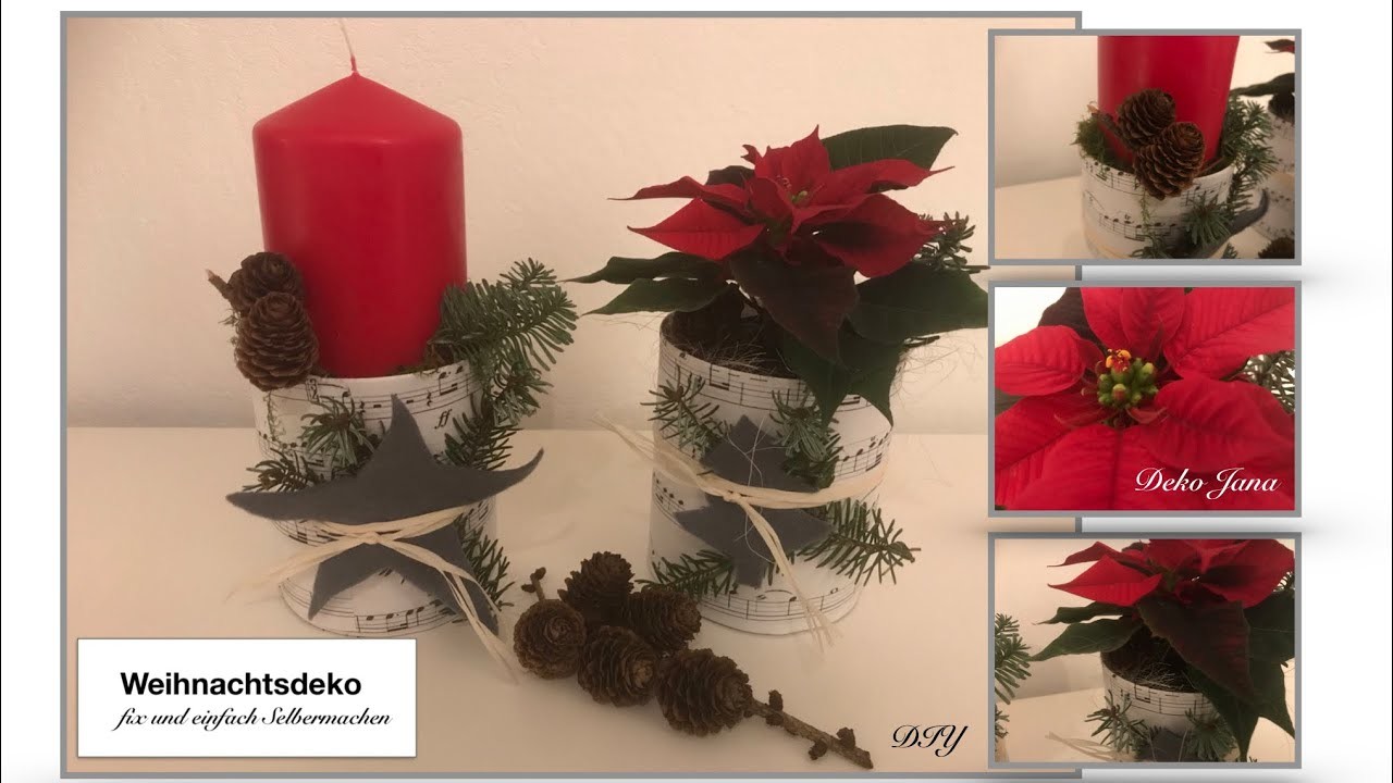 DIY: Weihnachtsdeko  Idee, upcycling, Konservendose weihnachtlich in Szene setzen. Deko Jana