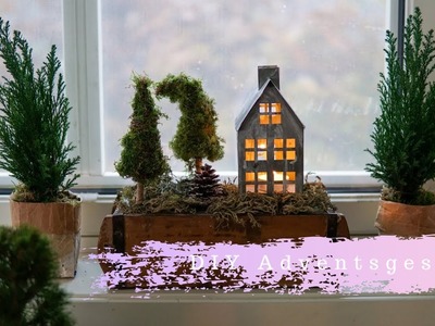 DIY Weihnachtsdeko: Adventsgesteck mit Moostanne