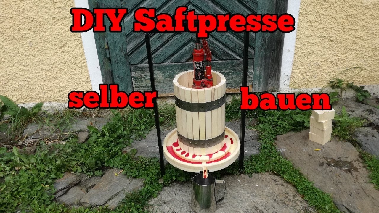 DIY Wein.Obstpresse selber bauen! How to build a simple fruit press | Subtitled.