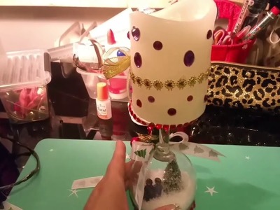 DIY. WINTER IM GLAS BASTELN. DEKO. Kerzenhalter. Weihnachten. Schnee im Glas