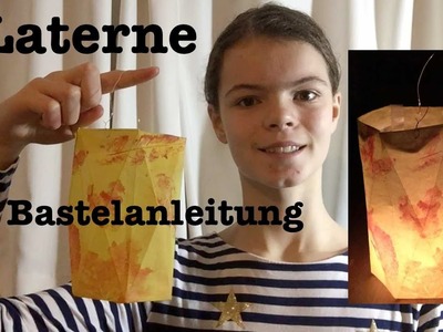 Einfache DIY Sankt Martins Laterne, Bastelanleitung | Hexagon-Herbstlaub-Laterne