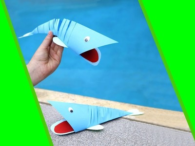 ???? FISCH aus PAPIER basteln | BEWEGLICHEN Fisch aus Papier basteln | Basteln mit Kindern