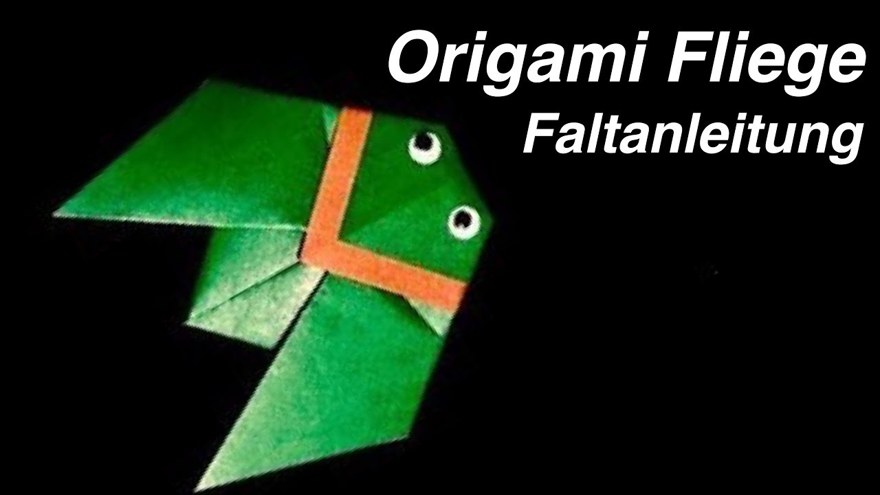 How to make an Origami Fly. Origami Fliege basteln - Allerlei Channel