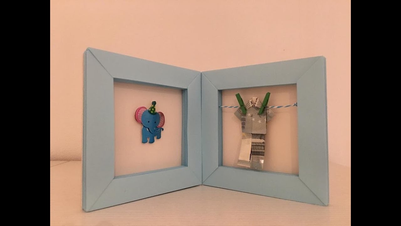 Männchen für Bilderrahmen basteln | Ideal als Geschenk für Baby Jungen