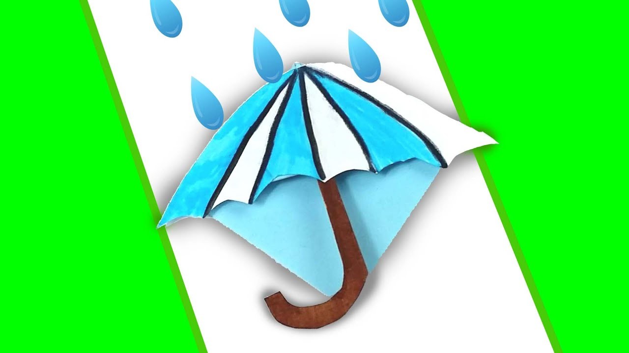 ☔Origami REGENSCHIRM Lesezeichen☔ aus Papier basteln | Einfache Lesezeichen basteln für Kinder