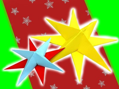 ???? Origami WEIHNACHTSSTERN ???? | Einfache Dekoration AUS PAPIER falten | Basteln zu Weihnachten