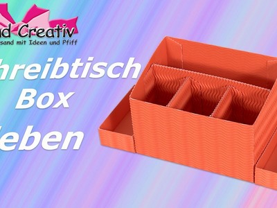 Schreibtischbox kleben Anleitungsvideo. Tutorial. Basteln mit Kinder