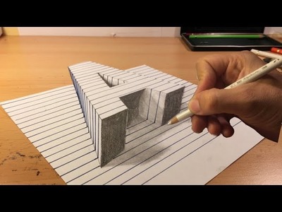 Zeichnen lernen 3D für Anfänger -Buchstaben A -leicht - Easy 3D Drawing Illusions #3DdrawJG