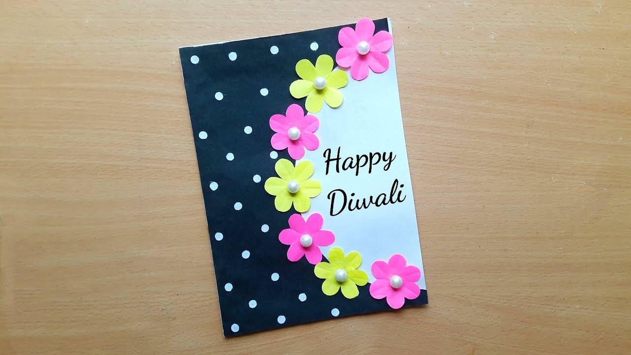 Easy & Beautiful Diwali Card. diwali card making. Handmade Diwali card making ideas. diwali card