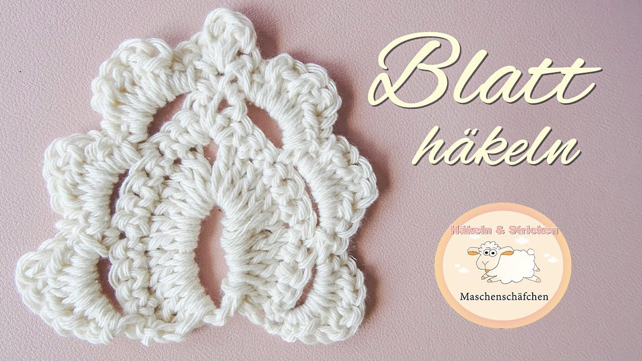 Ein hübsches kleines Blatt häkeln orientalisch. großes Blatt häkeln. Applikation häkeln