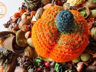 Einen schönen kleinen Kürbis häkeln ???? . Wie man einen Kürbis häkelt. Maschenschäfchen