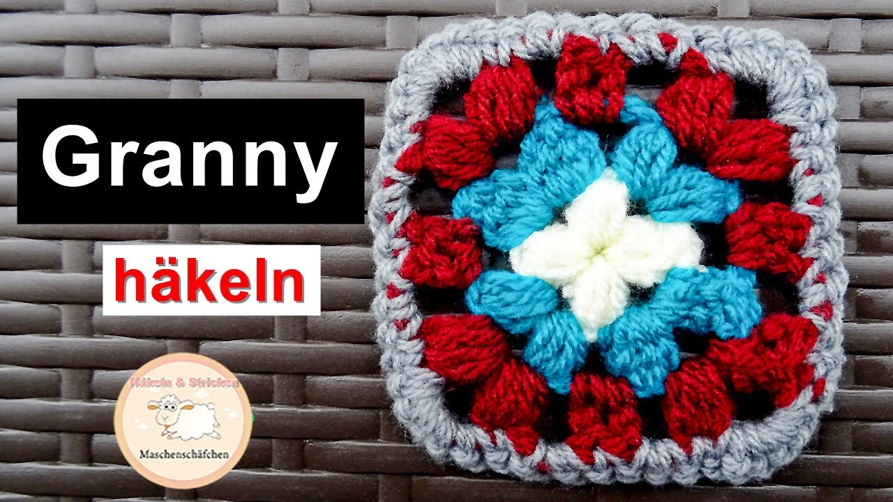 Granny  ???? Blume ???? häkeln. Granny square häkeln. Granny einfach häkeln. Maschenschäfchen