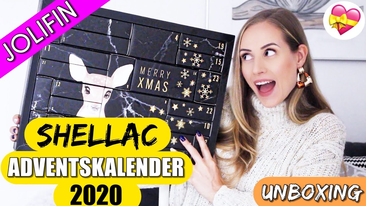 Jolifin Shellac ADVENTSKALENDER 2020 unboxing | Nails »Lalalunia«