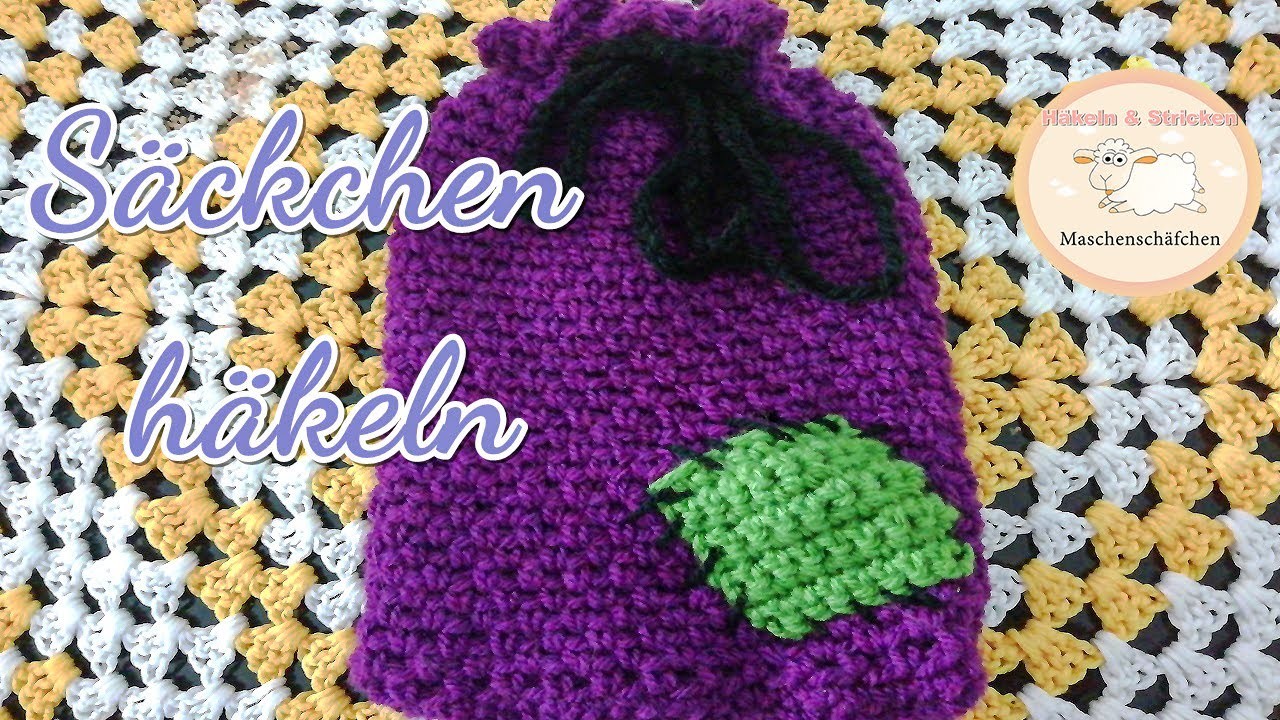 Weihnachtssack häkeln. Säckchen häkeln. Weihnachtssäckchen häkeln. Maschenschäfchen
