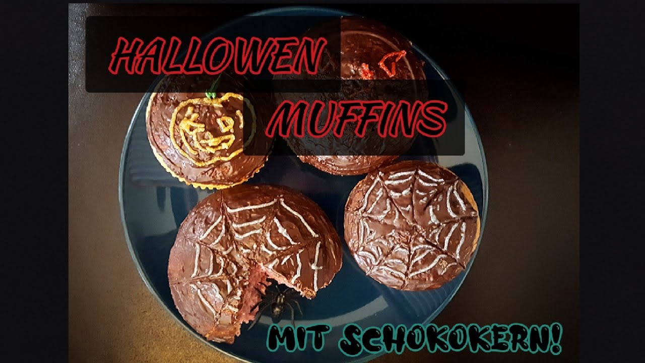 DIY Halloween Muffins Mit Schokokern!