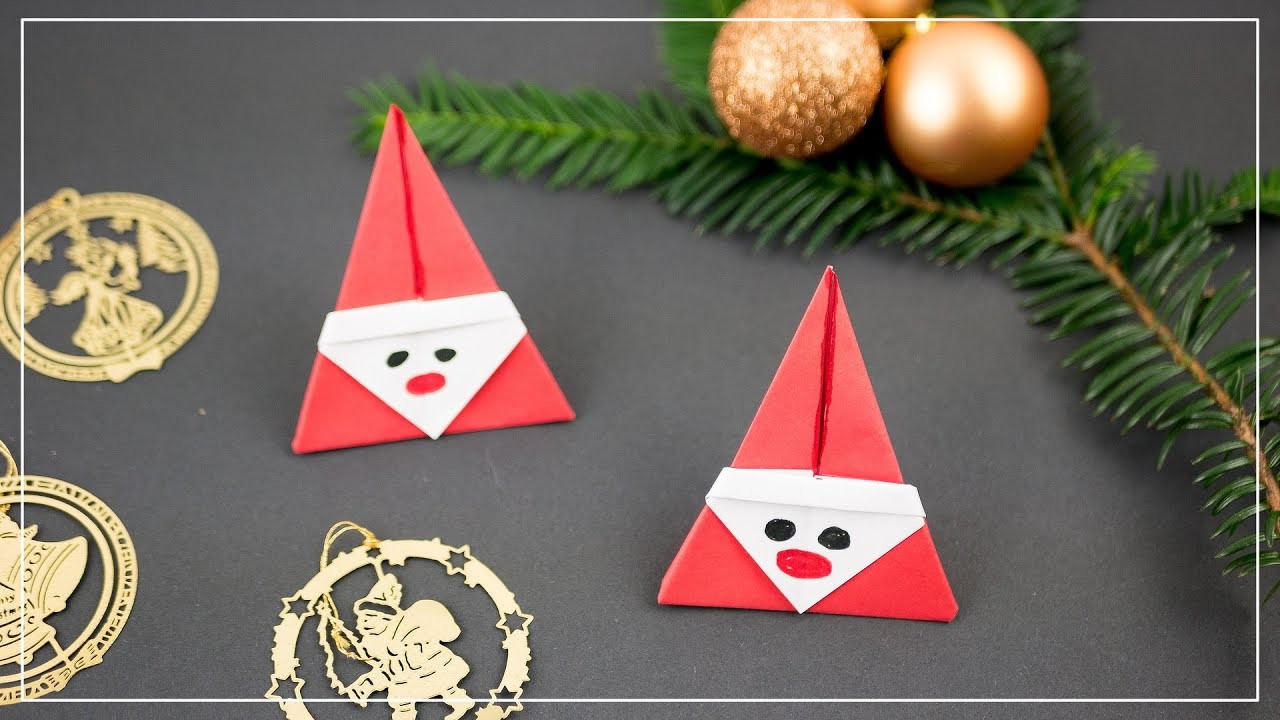 DIY Weihnachtsmann aus Papier basteln | tolle DIY Deko zu Weihnachten