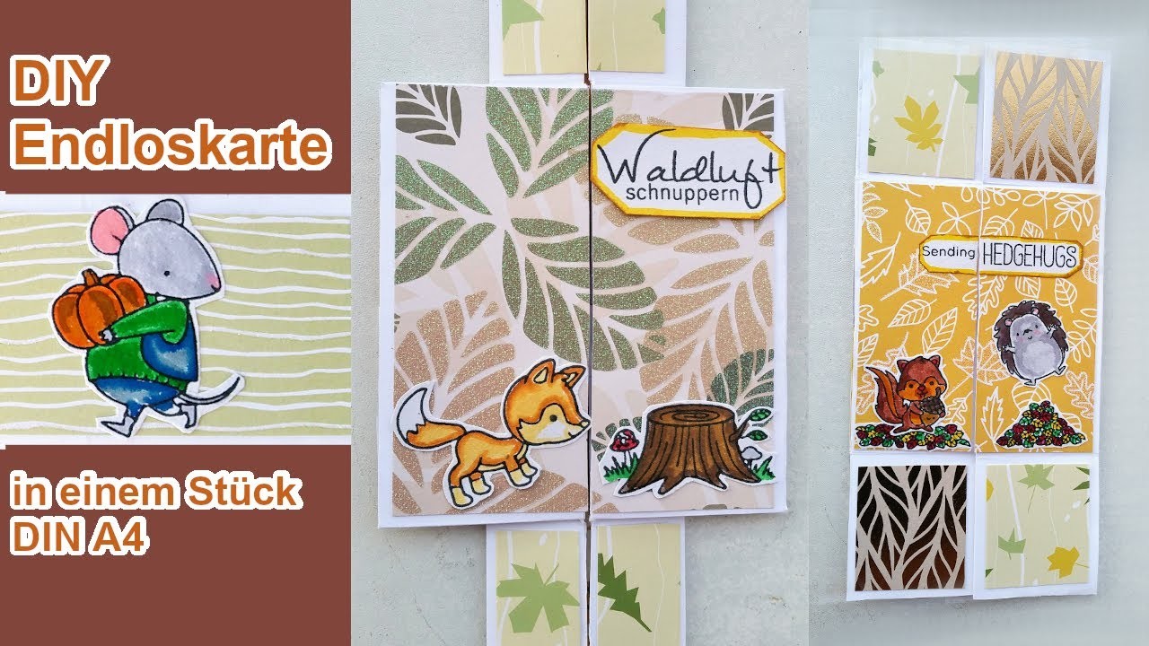 Endloskarte in einem Stück - Rohling aus DINA4 Blatt - Paper Stack Deluxe verwendet - 1. Versuch ????????