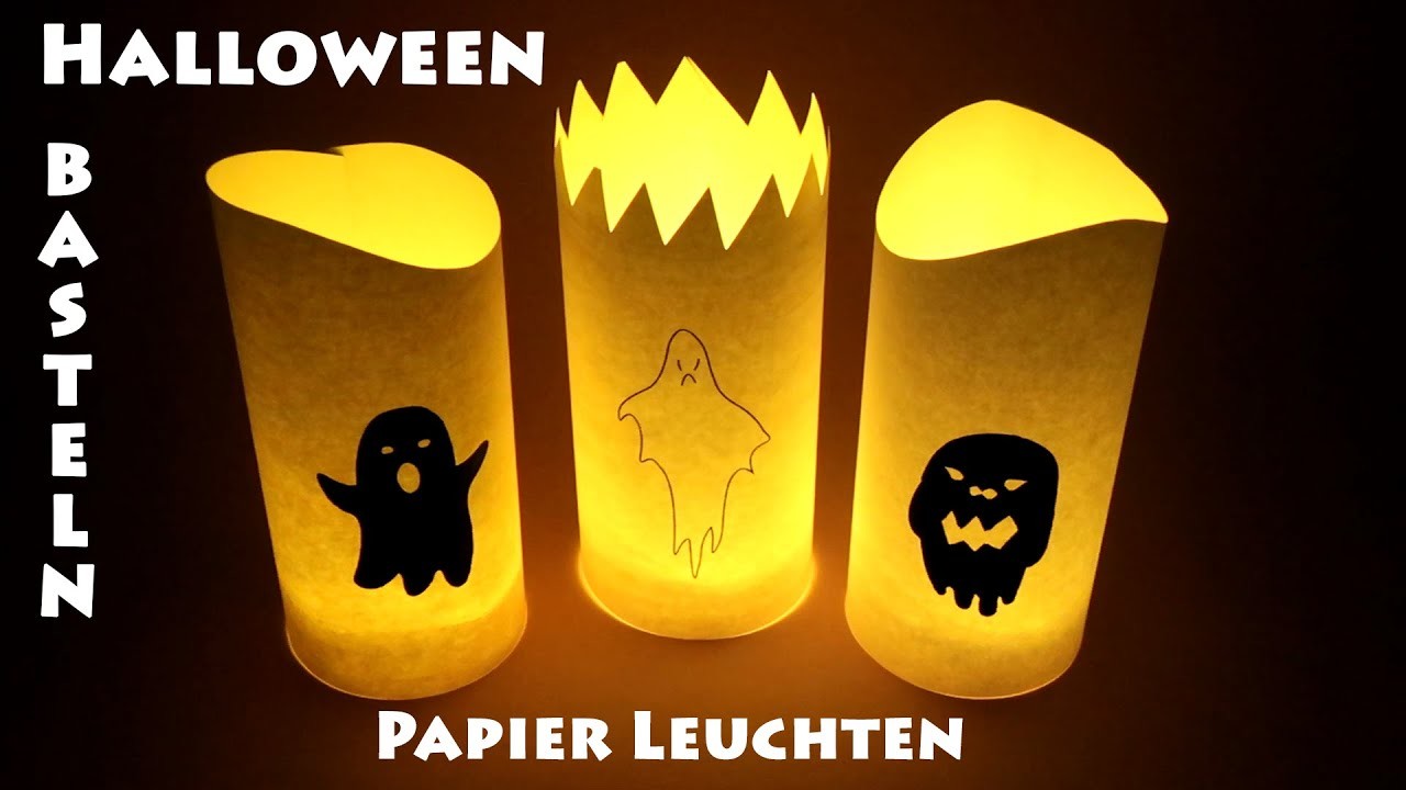 Halloween Papier Leuchten basteln