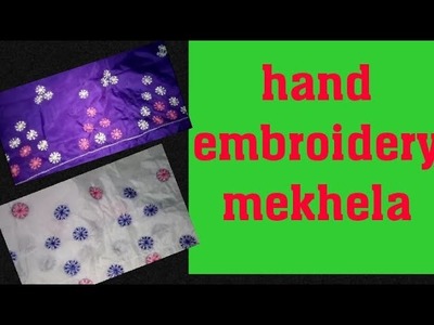 Hand embroidery mekhela