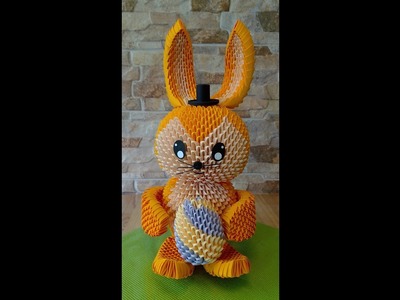 Hase, Osterhase - Origami 3d - Bauanleitung - Rabbit. Easter Bunny Turorial