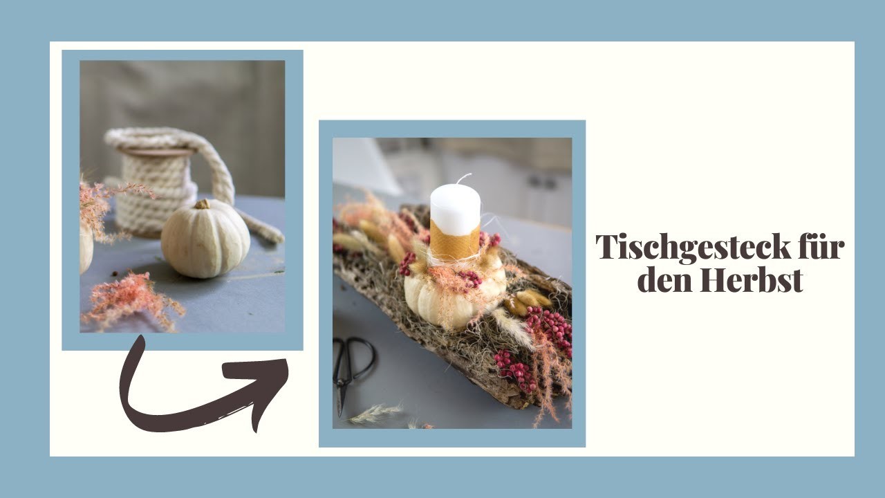 Herbstdeko basteln mit Kürbissen