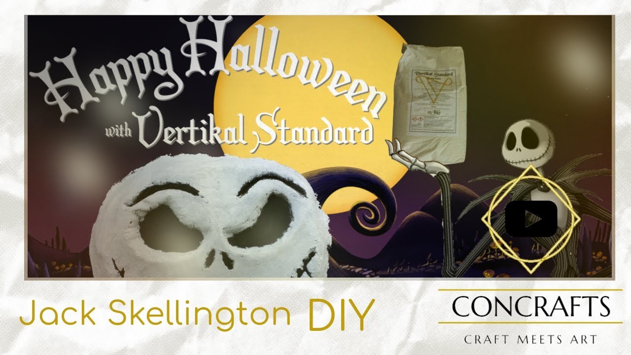 Jack Skellington aus Beton mit Vertikal Standard selber machen [DIY. How To] #HappyHalloween