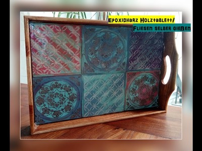 Relief. Fliesen giessen Anleitung, Holztablett dekorieren, Epoxidharz Ideen
