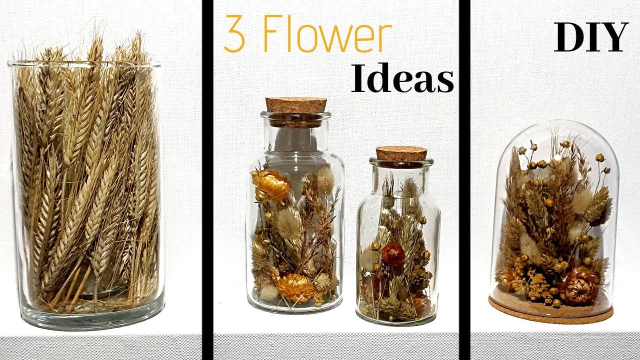 Trockenblumen Ideen. Herbstdekoration.Home dekoration.DIY dry flowers.Tischdekoration.Tipps&Tricks