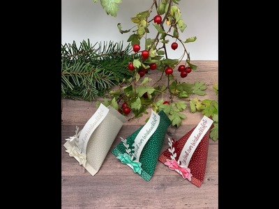 Tutorial: Sour Cream Box und Weihnachtskarte mit exklusivem Stampin' Up! Paket "Schön schwungvoll"