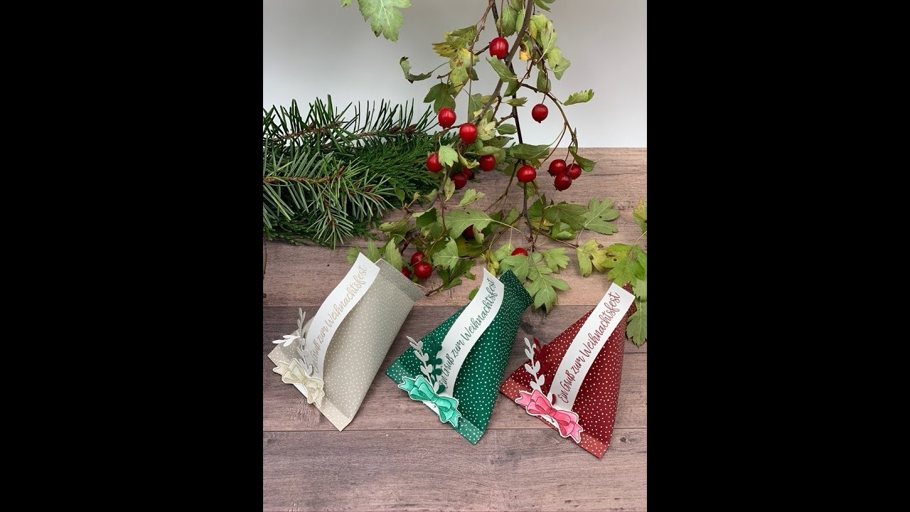 Tutorial: Sour Cream Box und Weihnachtskarte mit exklusivem Stampin' Up! Paket "Schön schwungvoll"