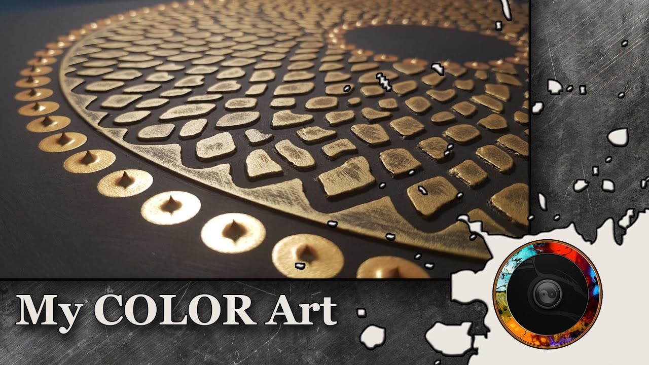 Wanddeko Schnell und einfach Strukturmalerei  Dot-Painting Mandala Art