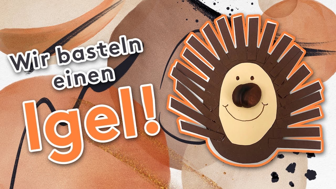 Wir basteln einen Igel ???? mit Kastanien ???? Malen und Zeichnen lernen für Kinder und Mal-Anfänger ????