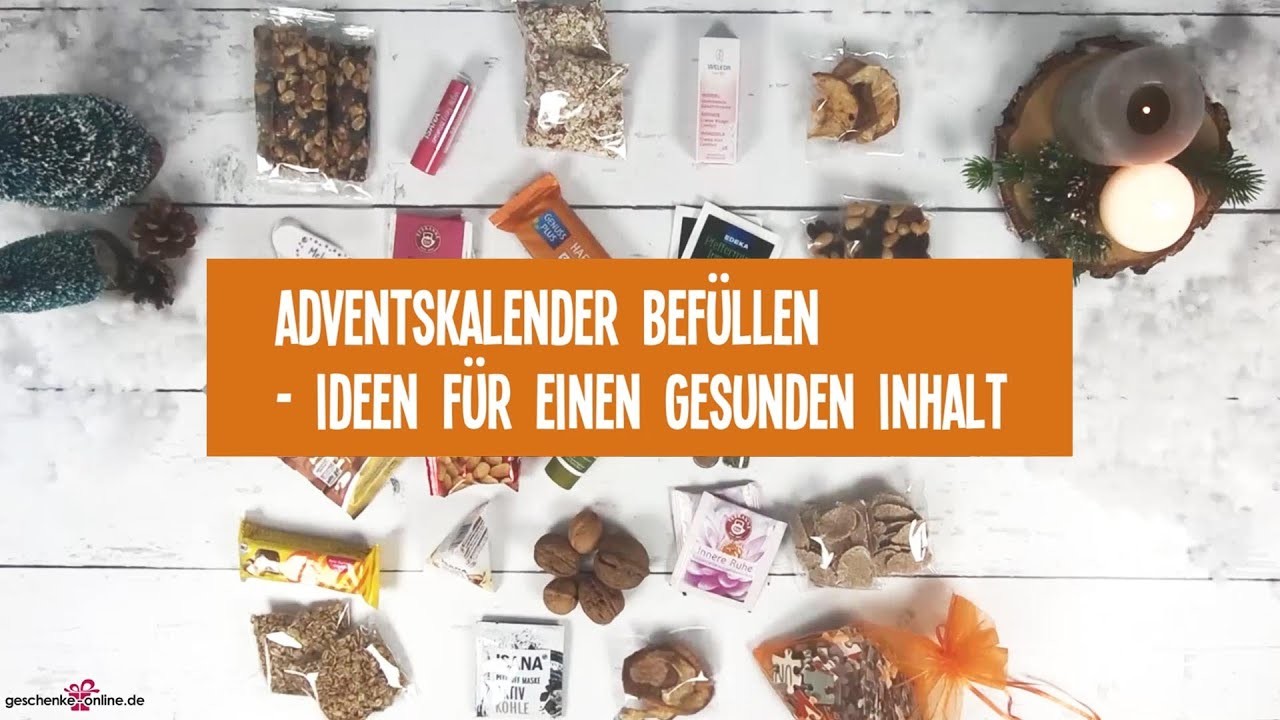 Adventskalender befüllen - Ideen für einen gesunden Inhalt