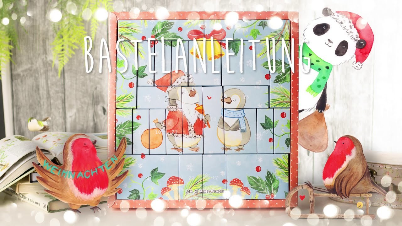 Bastelanleitung für den Adventskalender von Mr. & Mrs. Panda ☃️