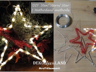 DIY Weihnachtsdeko Led Sterne aus Draht selber machen für Adventsgesteck l Geschenk l DekoideenLand