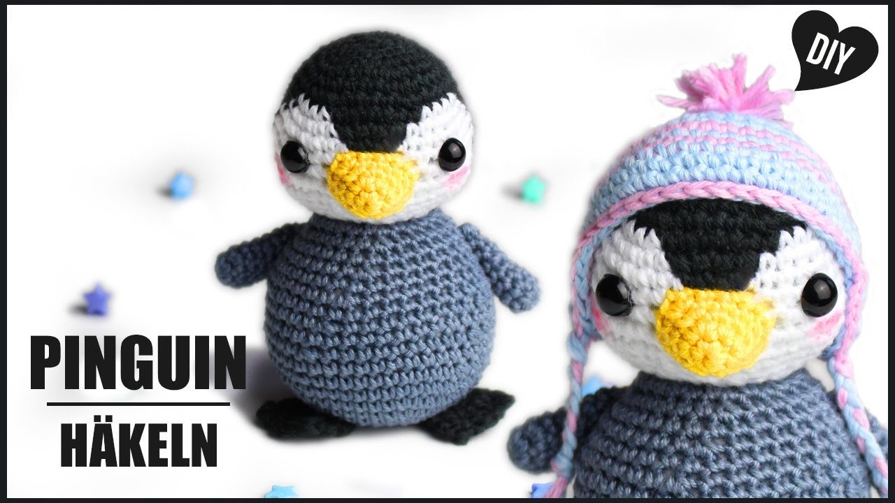 Pinguin häkeln ???? | Tiere Weihnachten Häkelanleitung - DIY by Pfirsichteufel