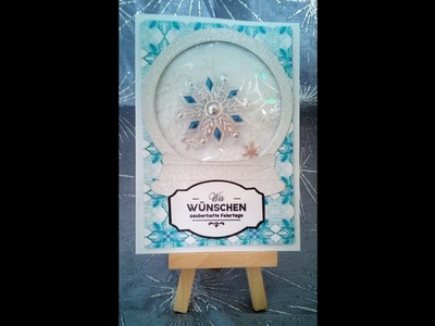 Schüttelkarte. Schneekugelkarte aus Actionmaterial DIY - Tutorial