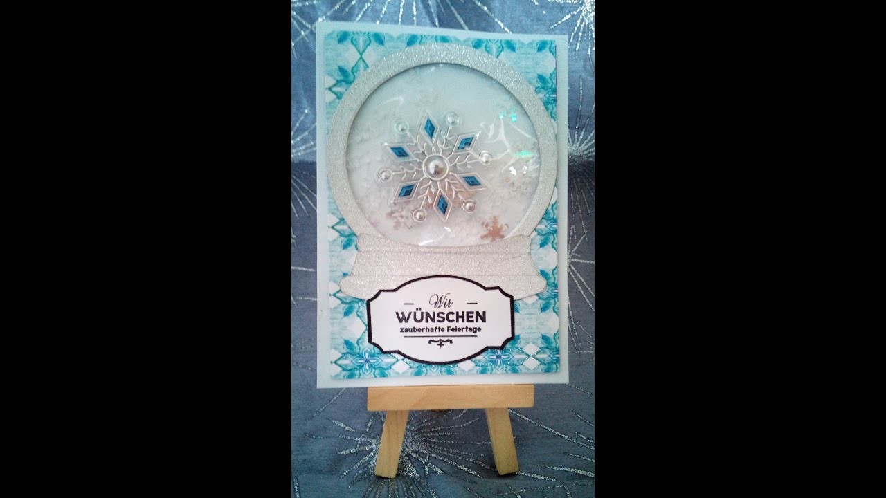 Schüttelkarte. Schneekugelkarte aus Actionmaterial DIY - Tutorial