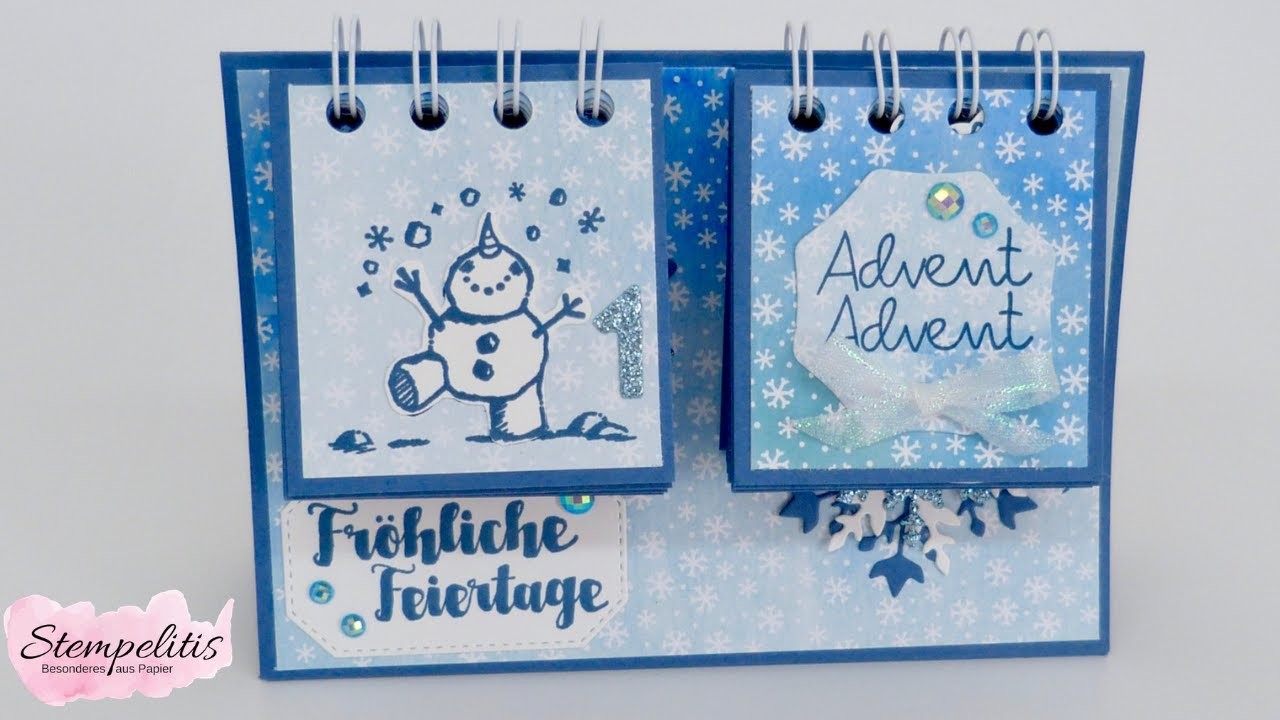 Tisch-Adventskalender Schneeflockentraum mit Cinch | Stempelitis mit Produkten von Stampin' Up!