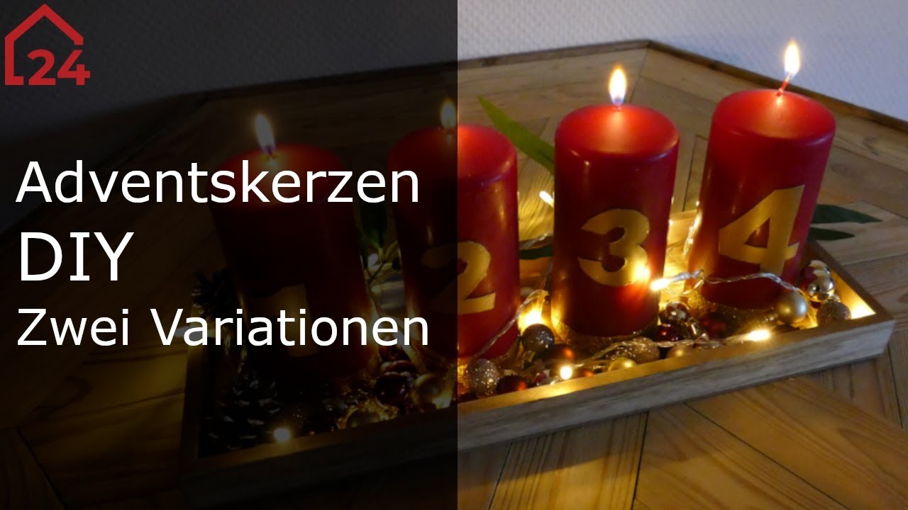 Adventskerzen DIY | Adventskranz selber machen | markenbaumarkt24