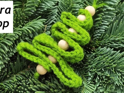 Bastelideen für Weihnachten: Tannenbaum selber machen, Baumschmuck, Geschenk Anhänger häkeln