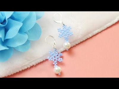 【DIY Tutorial】Winter Weihnachten Schneeflocke Ohrringe. How to make winter Christmas themed jewelry