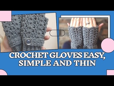 Easy and beautiful crochet gloves tutorial