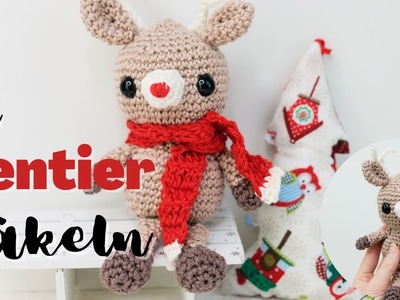 Ein süßes Rentier häkeln - Amigurumi Rentier für Weihnachten selber machen - Ein schnelles Geschenk
