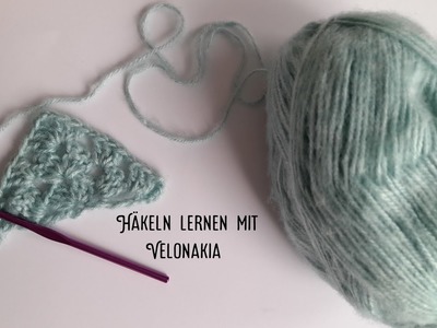 Häkeln lernen | Ganze Stäbchen  - Dreieckstuch
