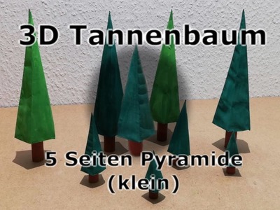 Papier 3D-Tannenbaum [5-Eckig] (Weihnachten Bastelanleitung)